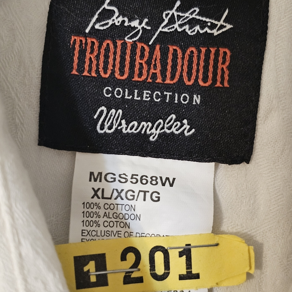 George Strait Wrangler Men's White Diamond Shape Pearl Snap Shirt - Picture 5 of 7